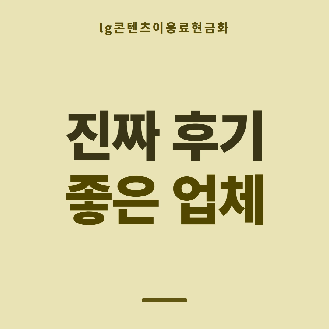 품티켓 LG 콘텐츠이용료 수수료 산정 잣대 안내 이미지