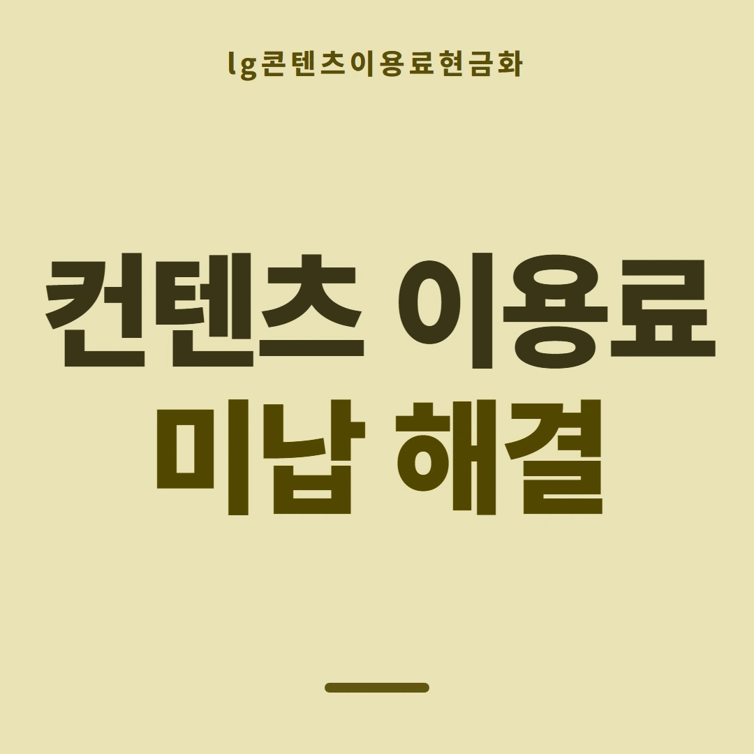 품티켓 LG 콘텐츠이용료 확인할 때의 기준 안내 이미지